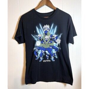 Vintage Rare Anime Naruto Shippuden 2002 Kakashi Lightning Size Medium Cotton